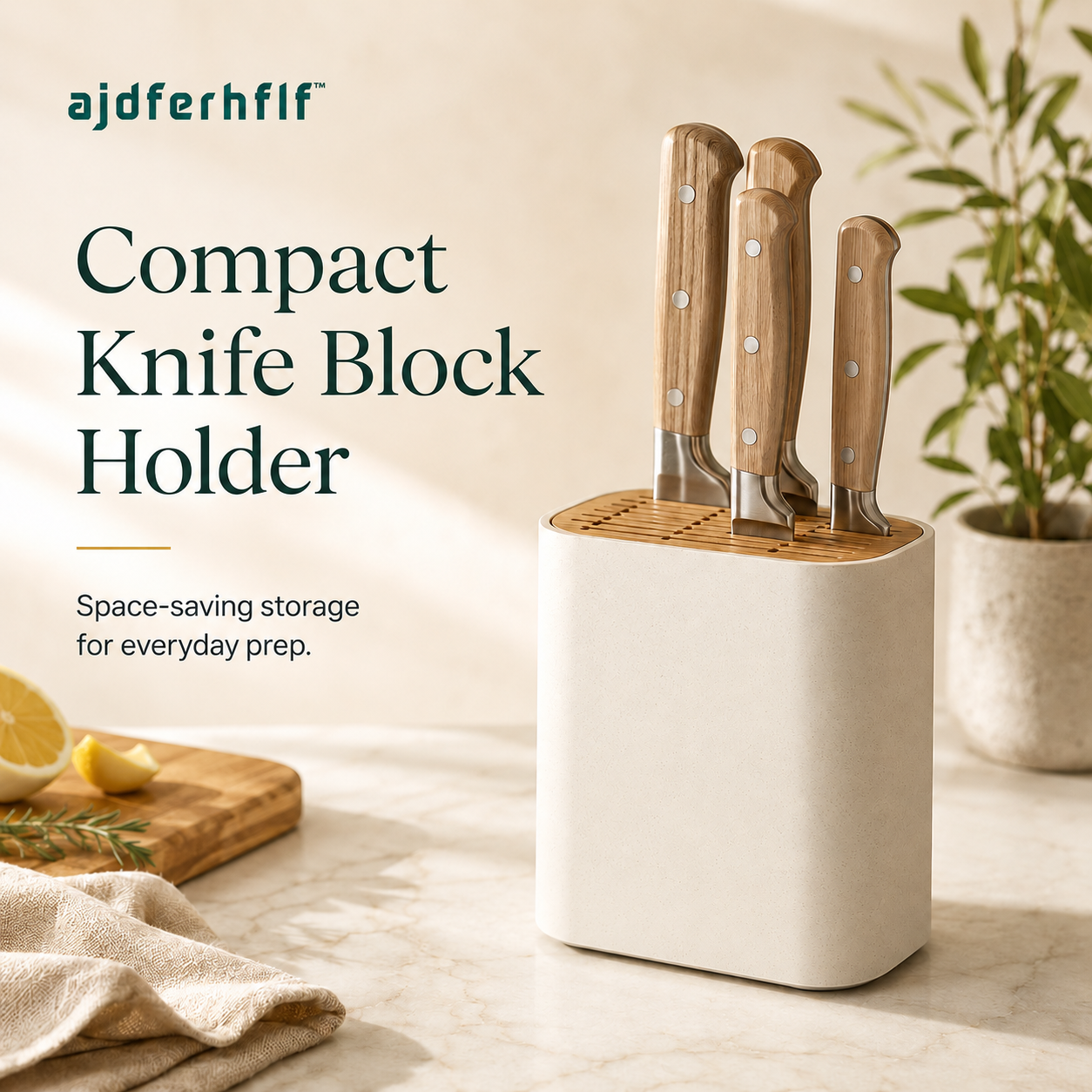 ajdferhflf™ Compact Knife Block Holder for Kitchen Counter Storage